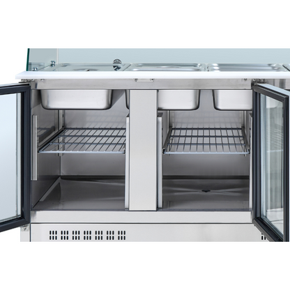 Saladette Réfrigérée 4 GN 1/1 - 3 Portes Vitrées - vue 8