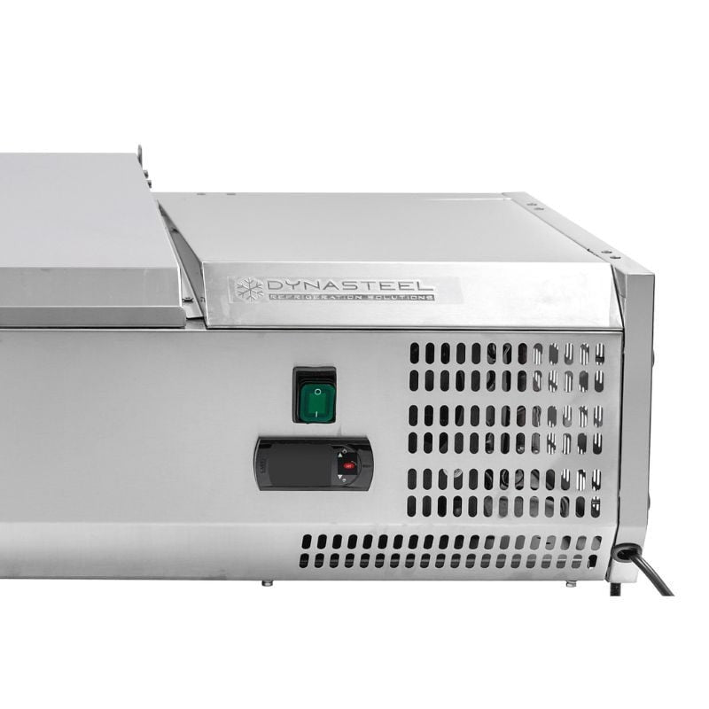 Saladette Réfrigérée à Poser Couvercle Inox - 3 x GN 1/3 + 1 x GN 1/2 - vue 3