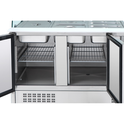 Saladette Réfrigérée 4 GN 1/1 - 3 Portes - vue 8