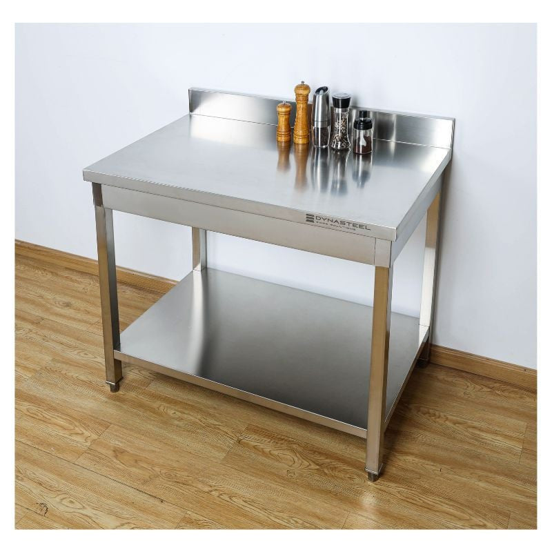 Table Inox avec Dosseret et Etagère - 1000 x 600 mm - vue 9