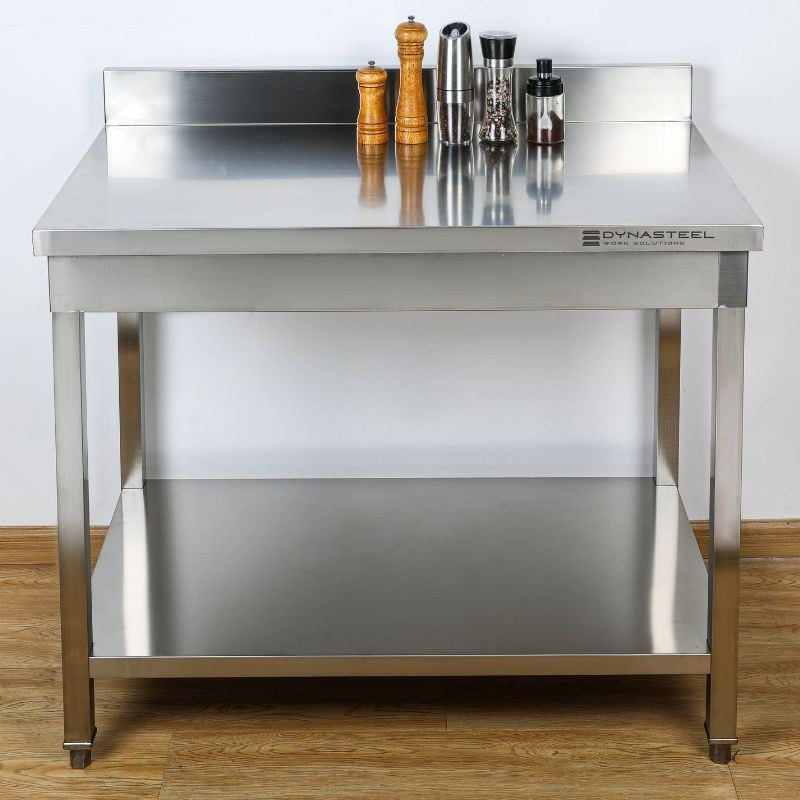Table Inox avec Dosseret et Etagère - 800 x 600 mm - vue 13