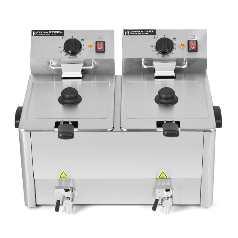 Friteuse Professionnelle 2 x 8 L avec Vidange - vue 8