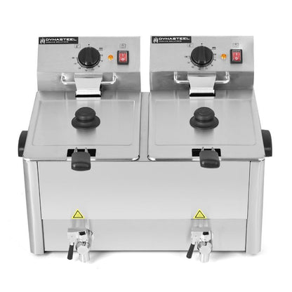 Friteuse Professionnelle 2 x 8 L avec Vidange - vue 8