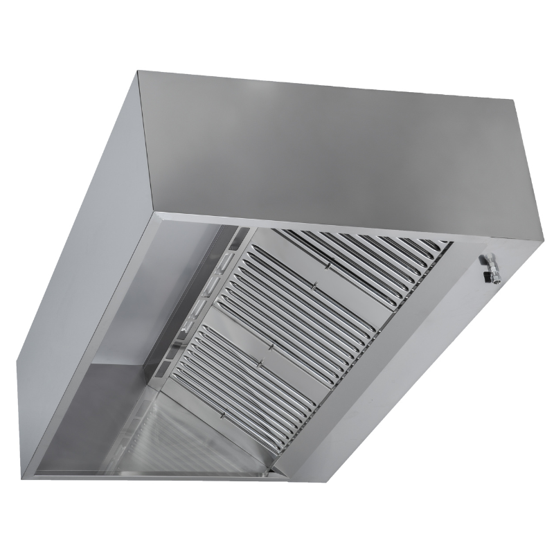 Hotte Cubique 900 avec Led et Sans Moteur - Longueur 2000