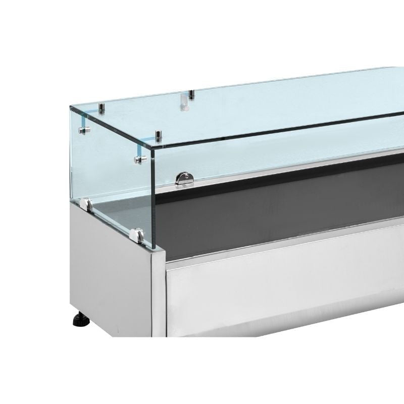 Saladette Réfrigérée à Poser Vitrée - 5 x GN 1/3 + 1 x GN 1/2