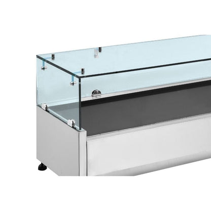 Saladette Réfrigérée à Poser Vitrée - 5 x GN 1/3 + 1 x GN 1/2