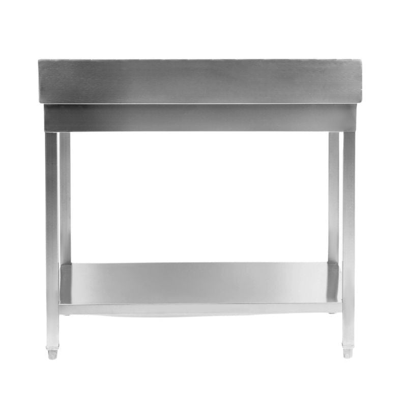 Table Inox avec Dosseret et Etagère - 1000 x 600 mm - vue 11