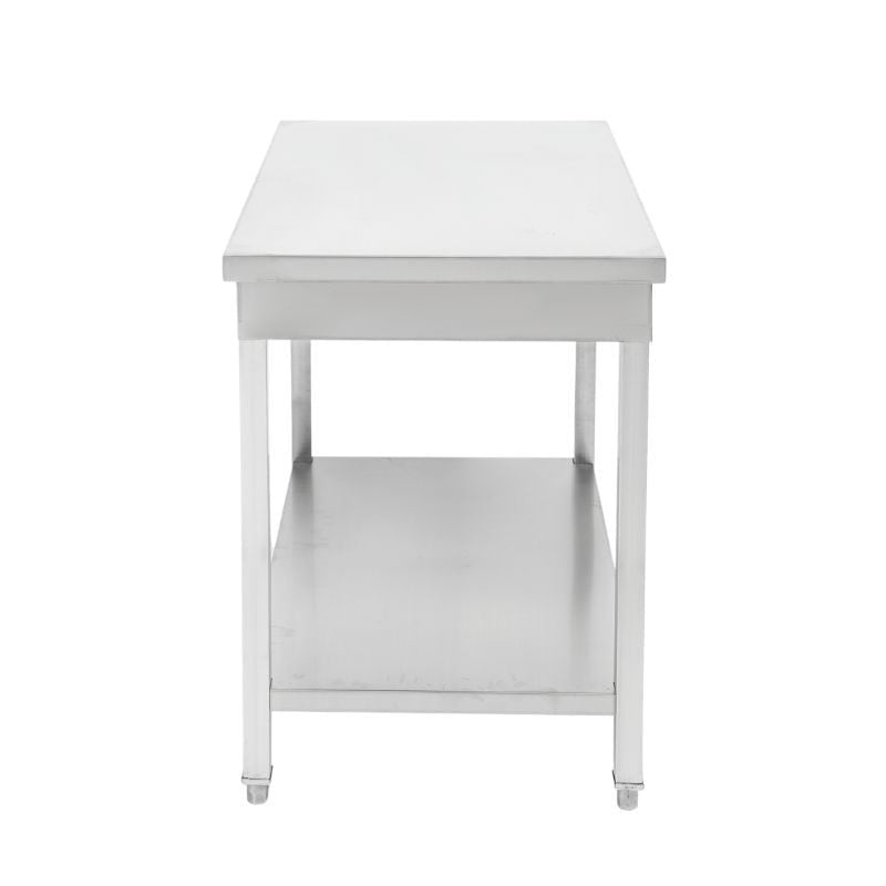 Table Inox Centrale avec Etagère - 1200 x 700 mm - vue 3
