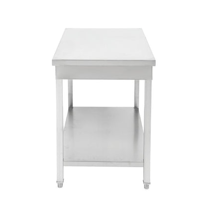 Table Inox Centrale avec Etagère - 1200 x 700 mm - vue 3