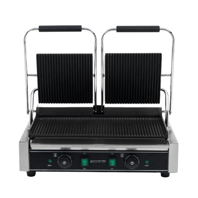 Grill Panini Double à Plaques Rainurées - vue 4