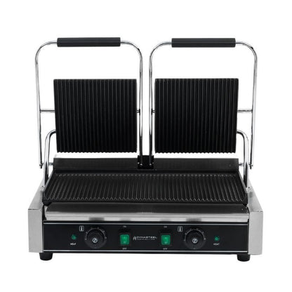 Grill Panini Double à Plaques Rainurées - vue 4
