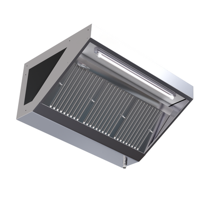 Hotte Snack Profondeur 700 avec Led et Sans Moteur - Longueur 1400 - vue 2
