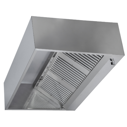 Hotte Cubique 900 avec Led et Sans Moteur - Longueur 1200