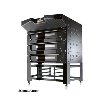 Four à pizza avec support acier inox hauteur 800 mm - 1 chambre - 12 ou 9 pizzas - Italforni
