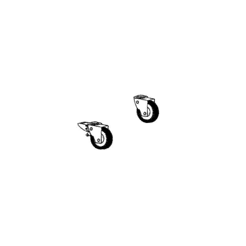 Kit 4 roues pivotantes acier inox - Nosem