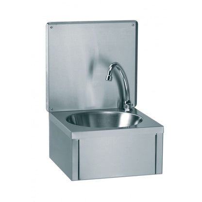 Lave-mains inox mural avec dosseret - Sans distributeur - Nosem