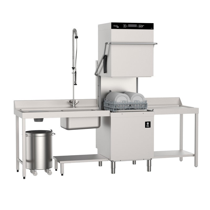 Lave-vaisselle à capot - TOPTECH - Panier 500 x 500 mm avec adoucisseur en continu et levage auto - Hauteur 2283 mm