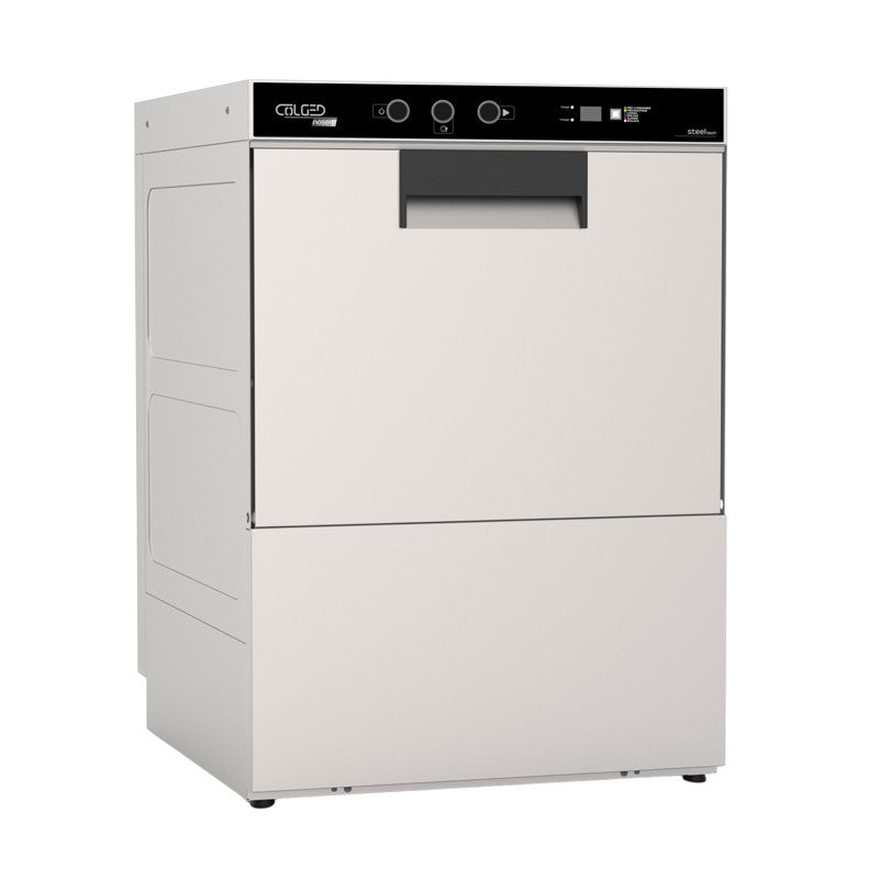 Lave-vaisselle frontal - STEELTECH - Panier 500 x 500 mm avec adoucisseur - Puissance totale absorbée 3.5 KW - Colged
