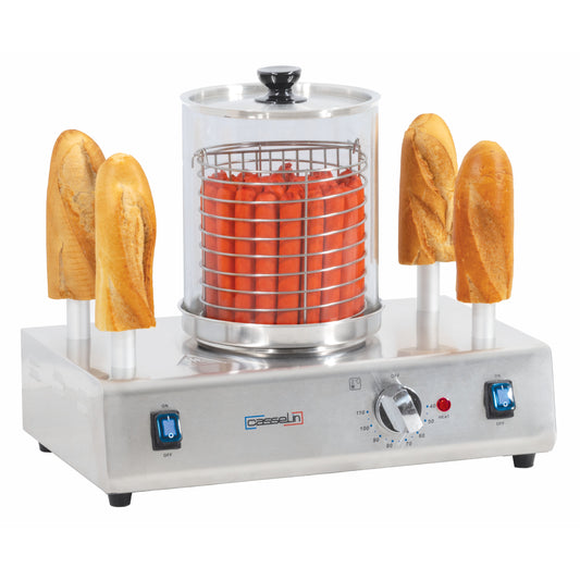 Machine à hot dog 4 plots chauffants - Casselin