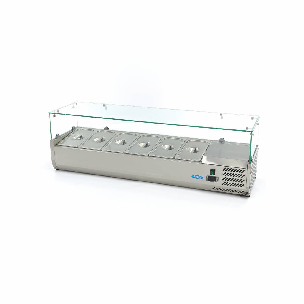 Saladette à poser - 140 cm - s'adapte à 6 x 1/3 GN