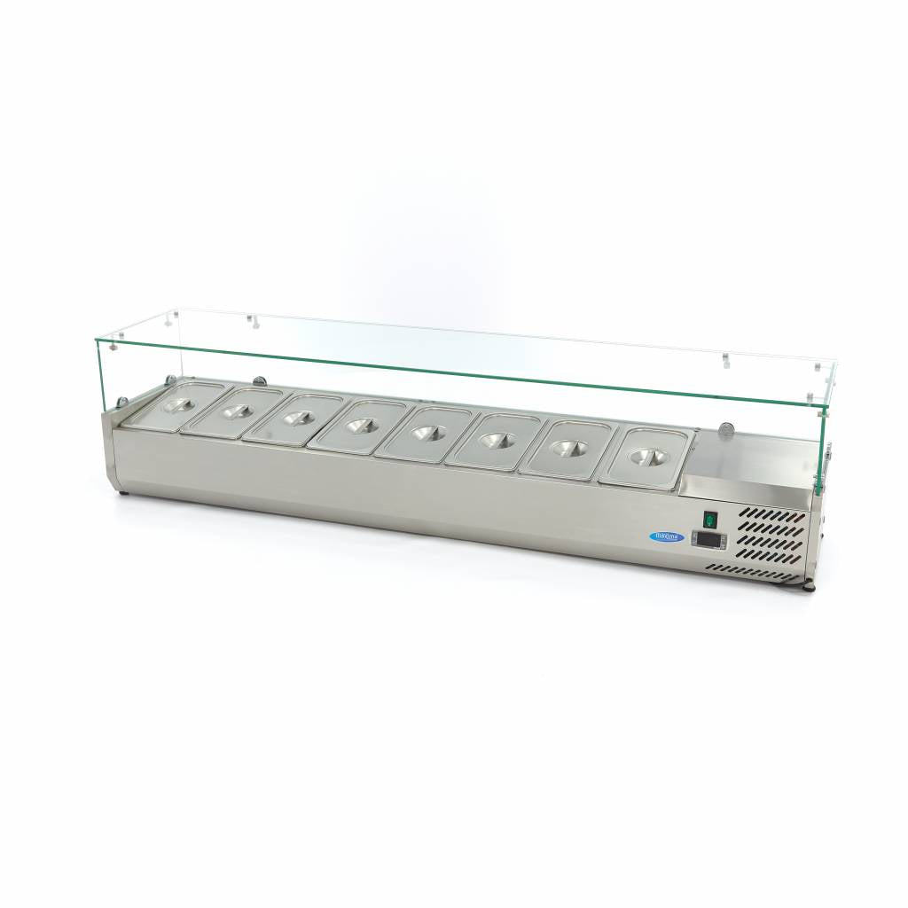 Saladette à poser - 180 cm - s'adapte à 8 x 1/3 GN