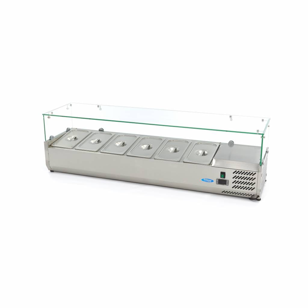 Saladette à poser - 150 cm - s'adapte à 6 x 1/3 GN