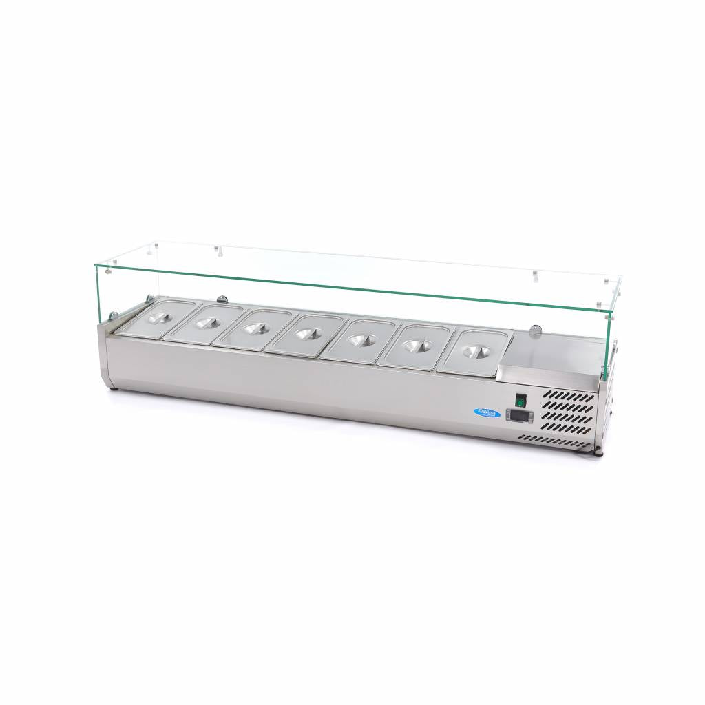 Saladette à poser - 160 cm - s'adapte à 7 x 1/3 GN