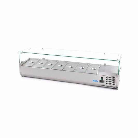 Saladette à poser - 160 cm - s'adapte à 7 x 1/3 GN