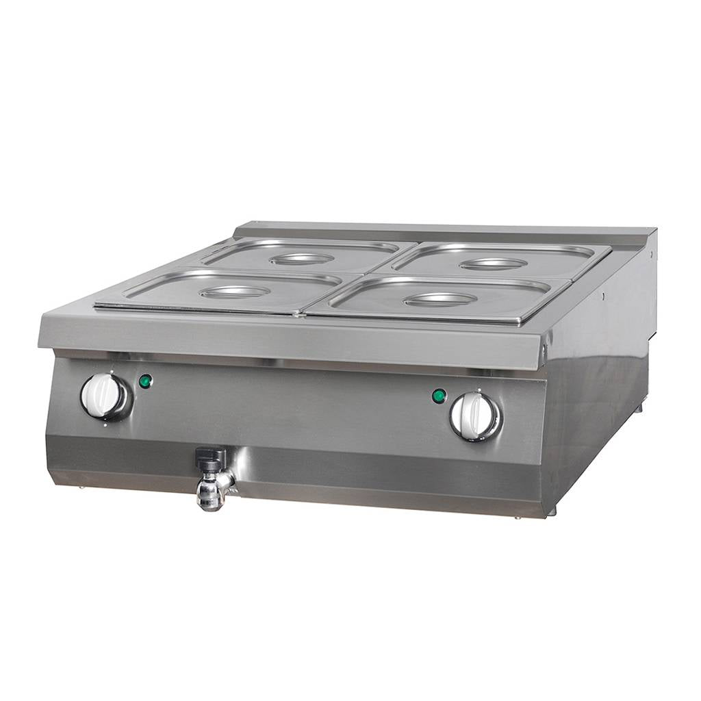 bain marie - unité double - profondeur 70 cm - électrique
