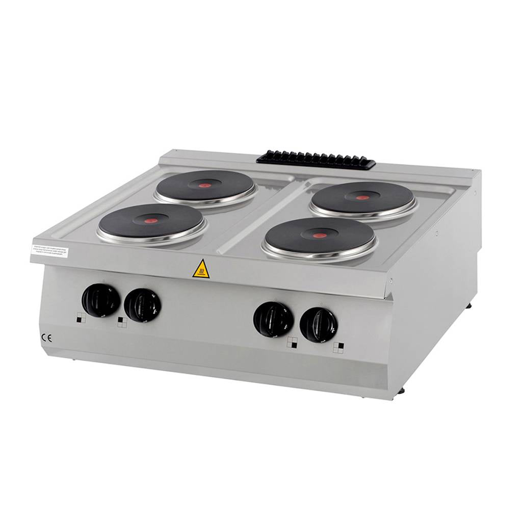 cuisinière - 4 brûleurs - unité double - profondeur 70 cm - électrique