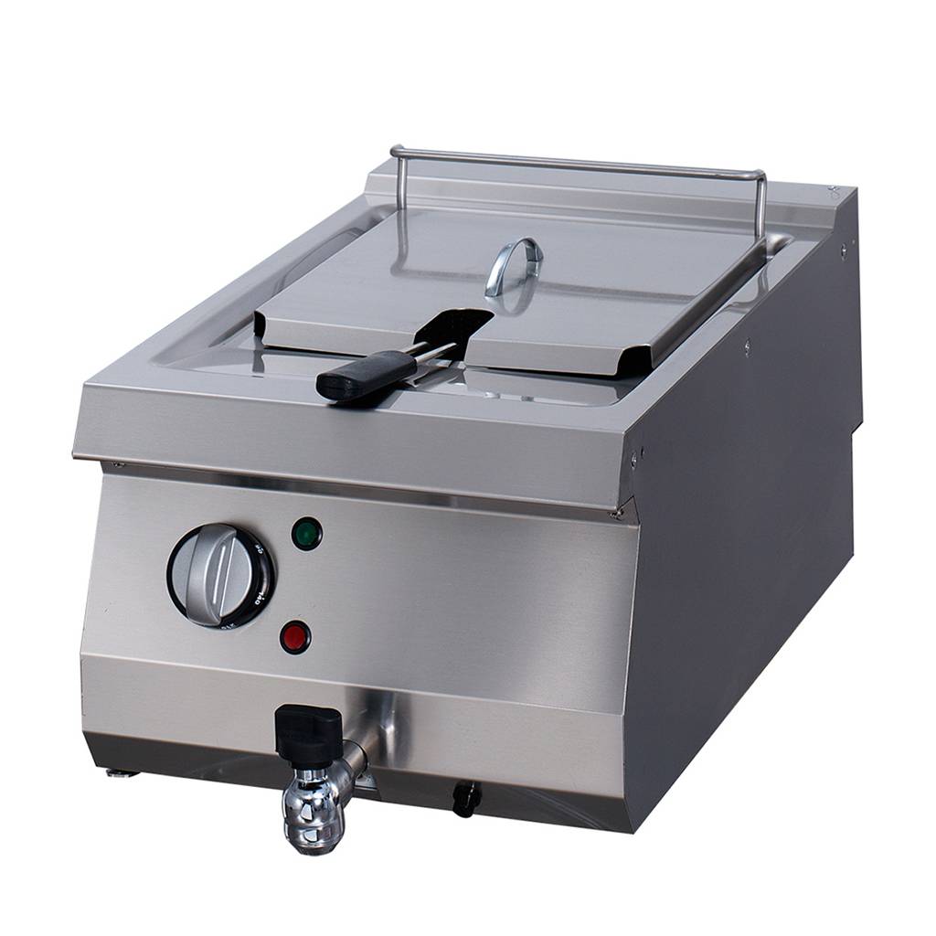 friteuse - 1 x 12 L - unité simple - profondeur 70 cm - avec robinet de vidange - électrique