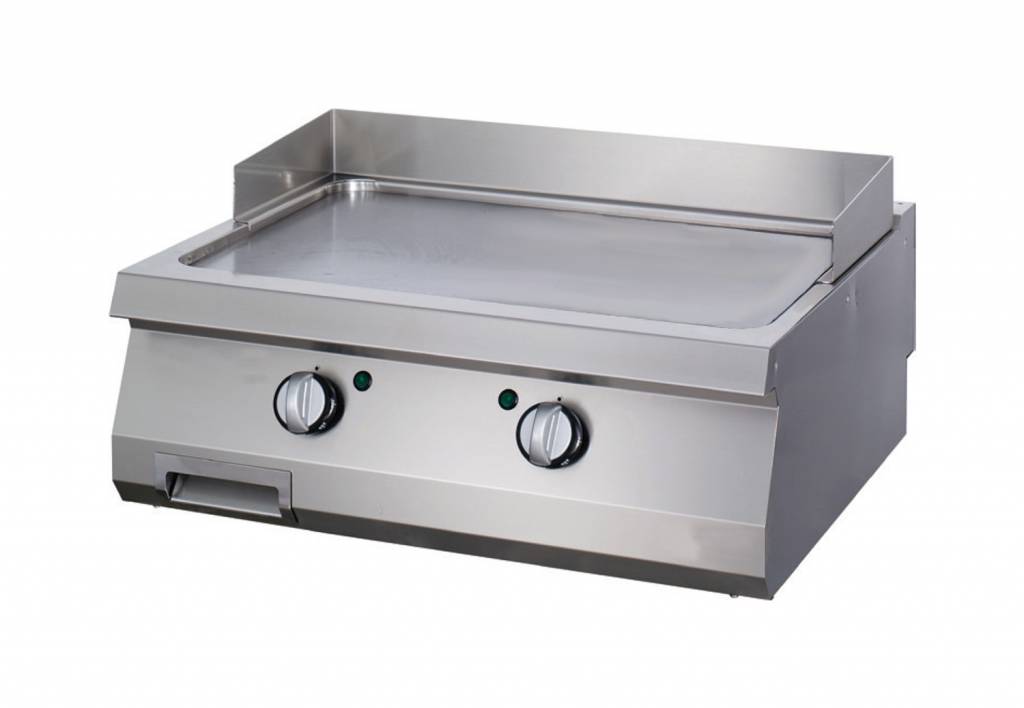 Plancha - chrome lisse - unité double - profondeur 70 cm - gaz