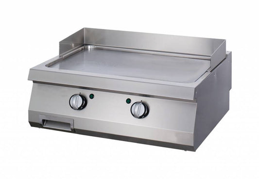 Plancha - chrome lisse - unité double - profondeur 70 cm - gaz