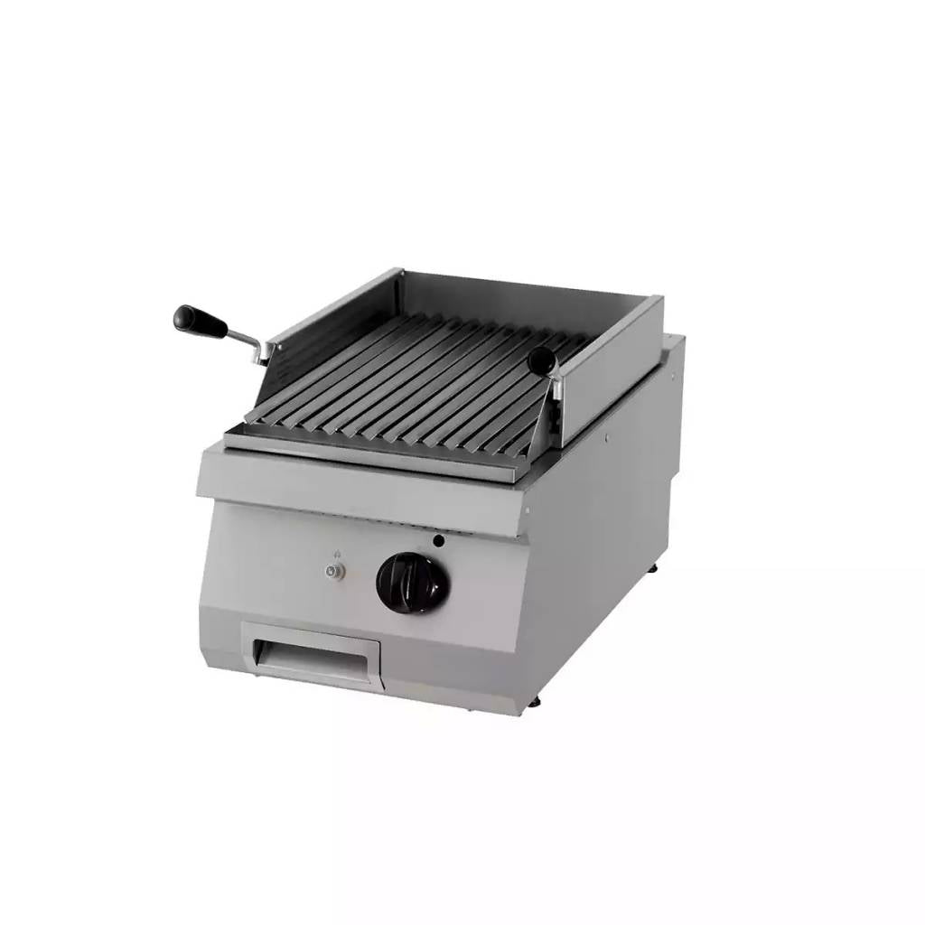 gril en pierre de lave - unité simple - profondeur 70 cm - gaz