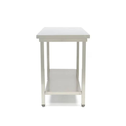 Table en acier inoxydable - 200 x 70 cm - hauteur réglable