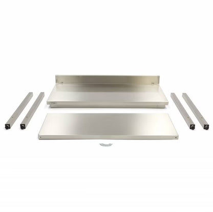 Table en acier inoxydable - 60 x 70 cm - hauteur réglable - avec dosseret