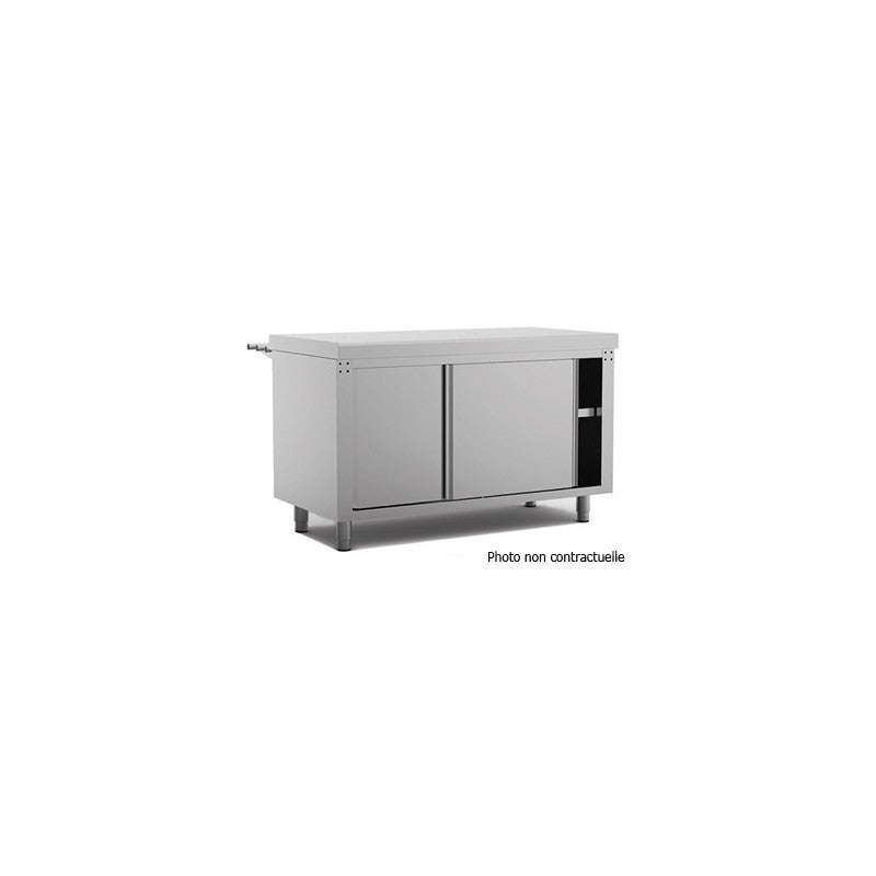 Meuble neutre avec portes coulissantes stratifié - SELF-SERVICE 750 - Largeur 725 mm - Nosem