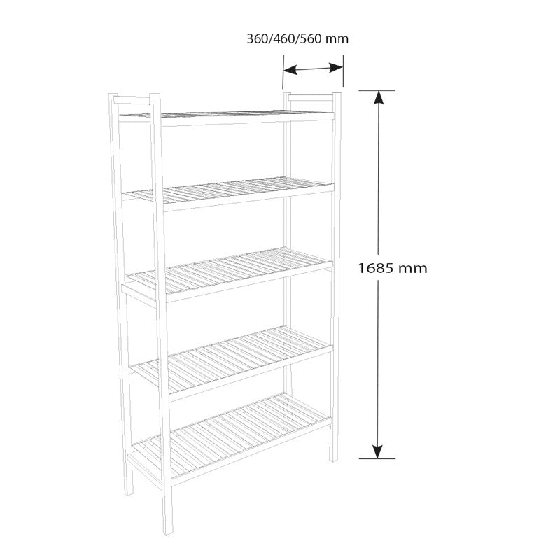 Rayonnage duralinox 3 niveaux - Prof. 360 mm x Larg. 1737 mm - Nosem