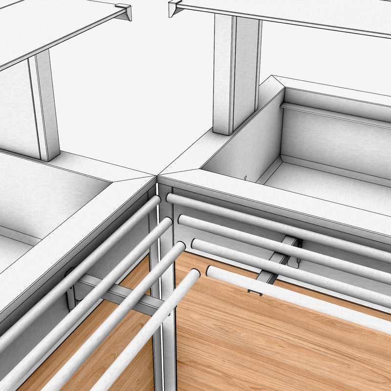 Option coupe à 45° pour rampe à plateau pour les options 6-7-et 8 - Nosem