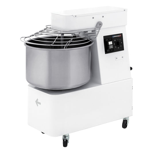 Pétrin à spirale tête et cuve fixes 2 vitesses 25Kg