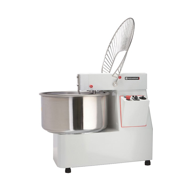 Pétrin à vitesse variable - Tête et cuve fixes - 25 kg - Gamme pétrins - Pizza Group