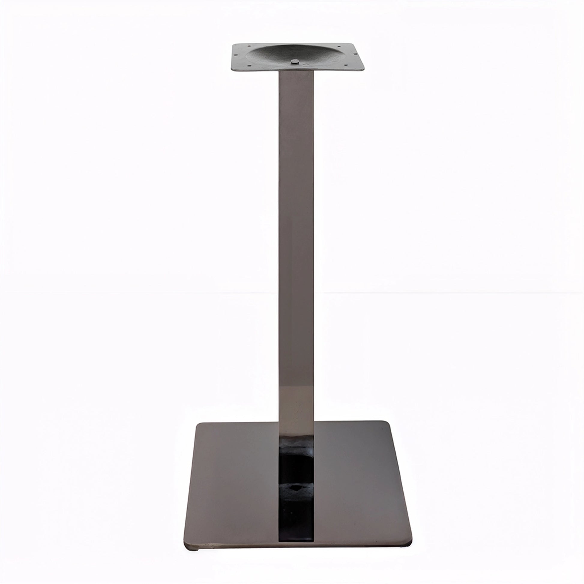 Base Carrée Haute Inox Noire
