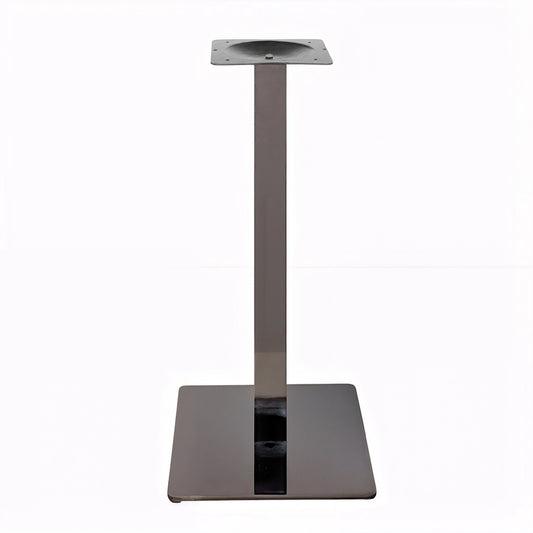 Base Carrée Haute Inox Noire