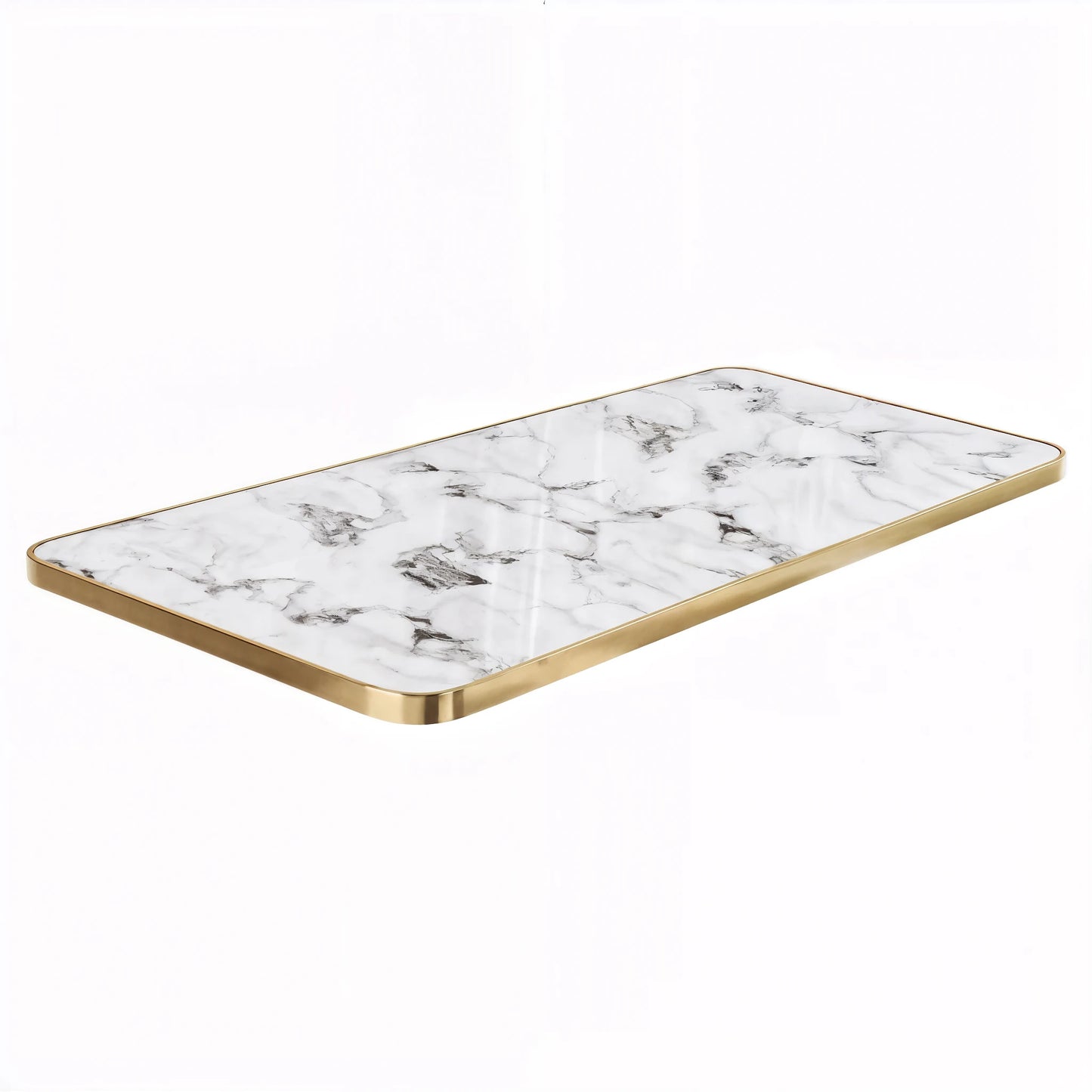 Plateau Fritté Brillant Blanc 120x70