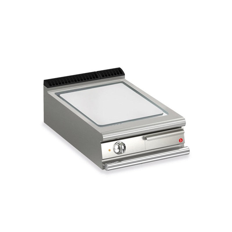Plancha gaz - Plaque chrome dur lisse - Largeur 600 mm - Gamme QUEEN 900 - Puissance totale absorbée 10.5 KW - Baron