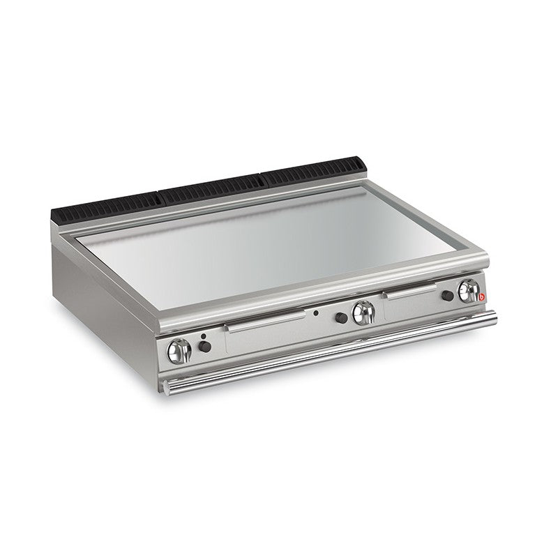 Plancha lisse gaz avec revêtement chrome dur - Largeur 1200 mm - Gamme QUEEN 700 - Baron
