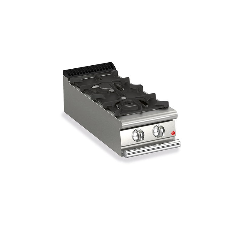 Plaque de cuisson - Top 2 feux vifs gaz - Gamme Queen 900 - Puissance totale absorbée 10.5 KW - Nosem