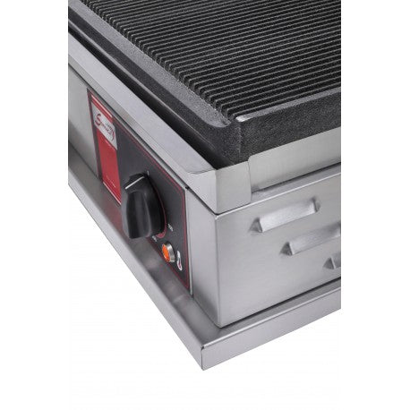 Plaque double et rainurée spéciale hamburgers - 230 V - PHF2R