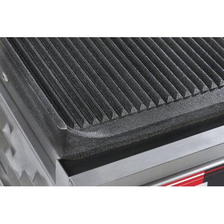 Plaque double et rainurée spéciale hamburgers - 230 V - PHF2R