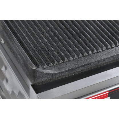 Plaque double et rainurée spéciale hamburgers - 230 V - PHF2R